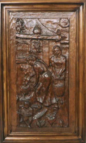 bassorilievo scolpito nel legno, scultore contemporaneo, artista contemporaneo
